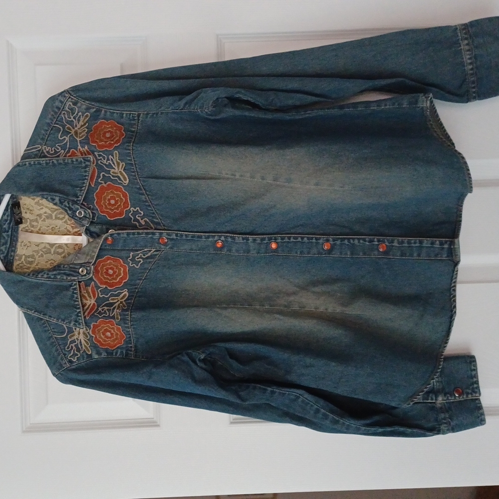 Martini Ranch Embroidered Denim Shirt